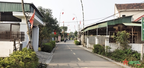 Phố trong làng ở Cẩm Vịnh